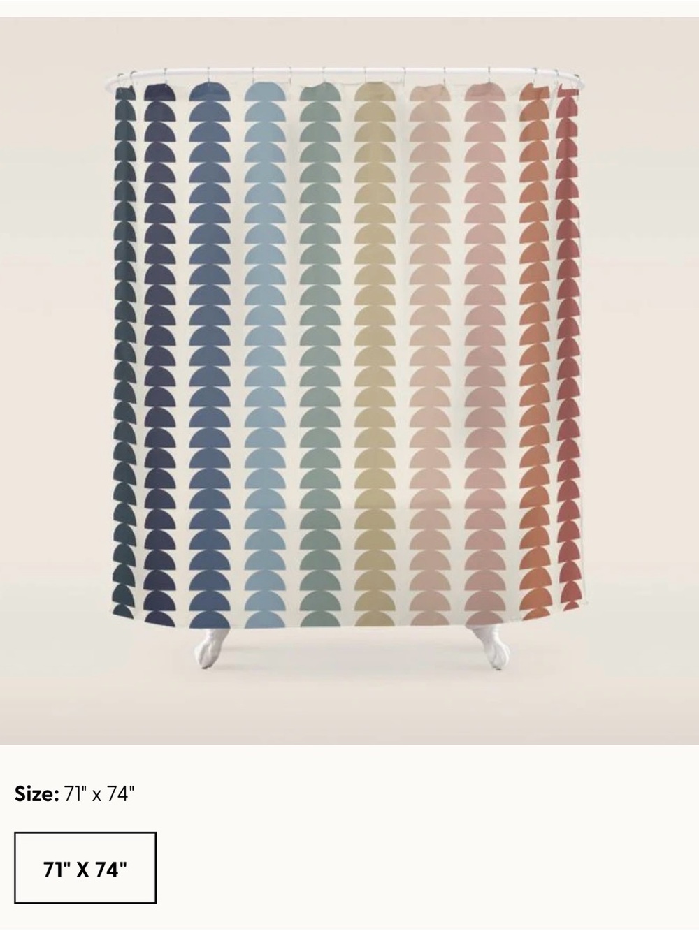 Society6 Maude Pattern- Vintage Multicolor Shower Curtain